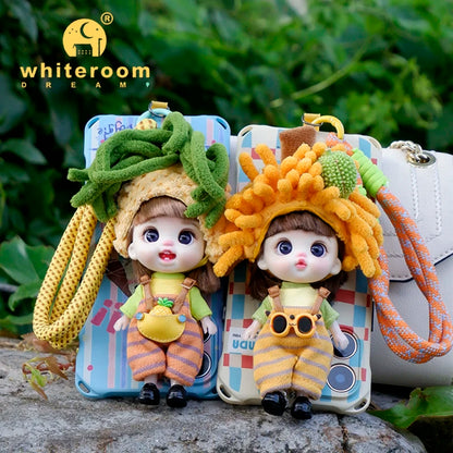 Mini Doll Dolls for girls Labbu doll pocket blyth Boy girl Doll Barbi cry Baby Rainbow Ball jointed doll Mobile phone Decoration