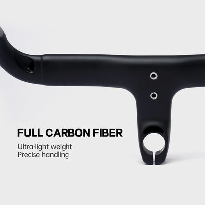 MANA AERO Ultra-Light Carbon Fiber Aero Handlebar - Integrated Cable Routing Superlight Aerodynamic for Road Bike Cycling