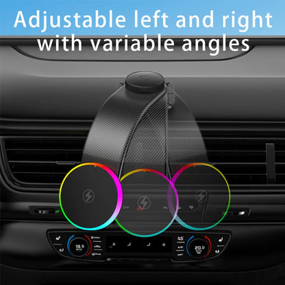 15W Qi2 Magnetic Car Phone Holder Wireless Charger for iPhone 16 17 Pro Max for Magsafe Car Charging Charger LED Light