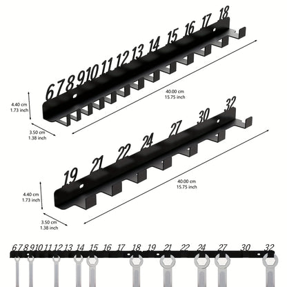 [Durable Screw Organizer] Durable Heavy-Duty Metal Wall-Mounted Screw Organizer with Numbered Slots (61 for #6, 31 for #8, Etc.)