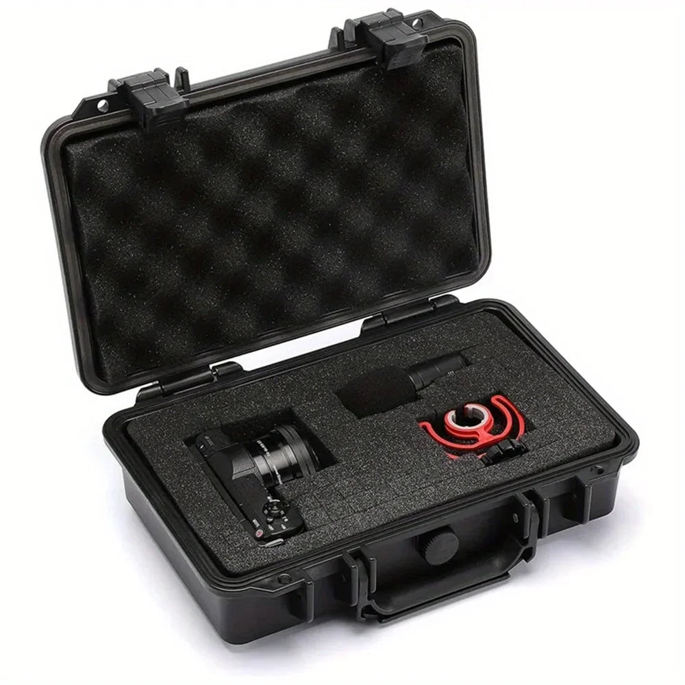 Waterproof Hard Carry Case Bag Toolbox With Pre-cut Sponge Storage Box Safety Protector Organizer Hardware Box Impact Resistant