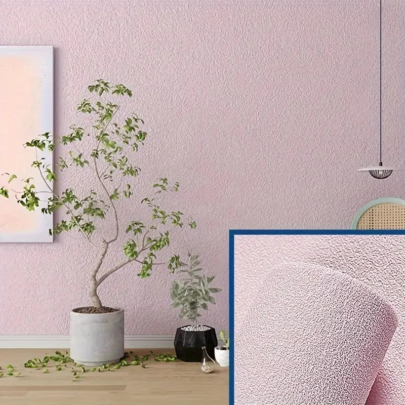 Linen Wallpaper Self-adhesive Waterproof Moisture-proof and Moldy Resistant 3D Wall Stickers Home Living Room Wall Decoration
