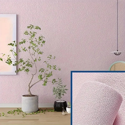 Linen Wallpaper Self-adhesive Waterproof Moisture-proof and Moldy Resistant 3D Wall Stickers Home Living Room Wall Decoration