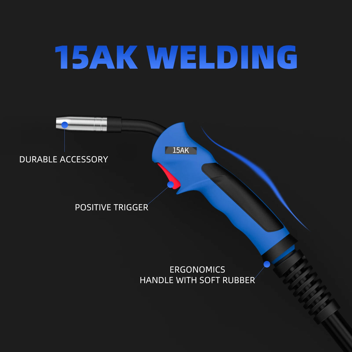 Viladepot 15AK MIG Welding Torch 3M Cable MIG MAG Welding Equipment