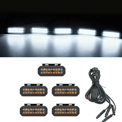 For Toyota Land Cruiser Prado LC250 LED Grille Light Front Bumper Safety Warning Signal Lamp With Wiring Harness