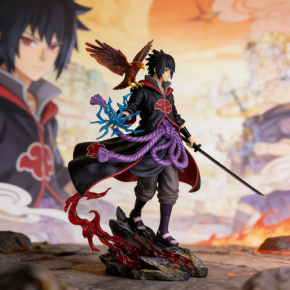 Anime Surroundings Naruto GK Ten Years Hundred Tolerate Lightning Cut Sasuke Sculpture Model Desktop Ornament Boxed Figurine