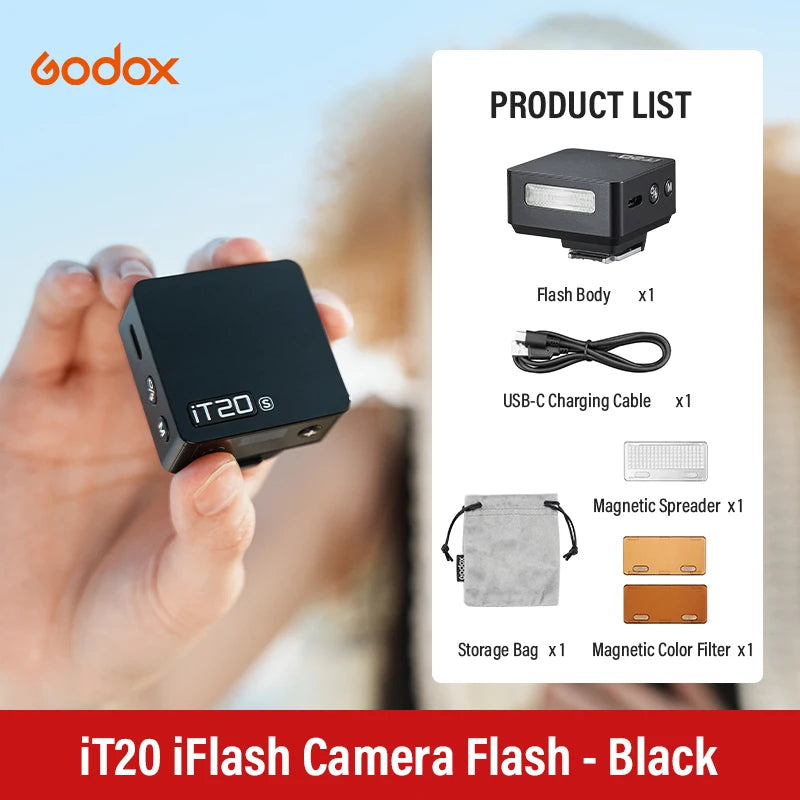 Godox iT20 iT22 C/N/S/F/O Touchscreen Pocket Flash TTL 2.4G Wireless on Camera Flash for Canon Sony Nikon Olympus Fujifilm