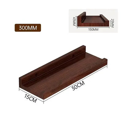 Wooden Floating Shelf Wall Mounted U-shaped Shelf Display Stand For Living Room Bathroom Kitchen Organizer Storage Rack