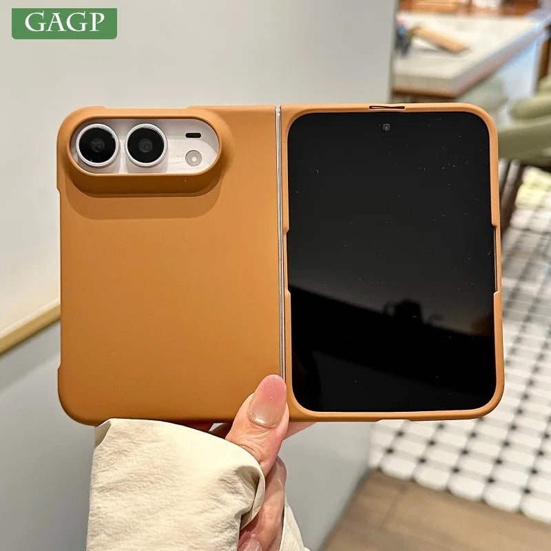 For iPhone Duo Case Fashion Solid Pure Color Frosted Slim Matte Phone Case for iPhone Duo 18 Fold Hard Shockproof Back Covers