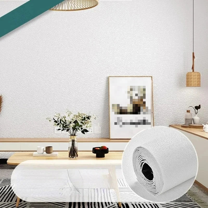 10m Self Adhesive 3D Wall Panel Wallpaper Foam Soundproof Waterproof 3D Wall Sticker New Design Bedroom Wallpaper Thickening