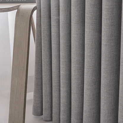 Asazal Linen Blackout Curtains for Living Room Bedroom High Quality Full Shading Decoration Luxury Modern Opaque Window Drapes