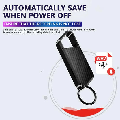 128GB Keychain Sound Activated Voice Recorder Key Hook Mini Dictaphone Voice Audio Recording Espia 8-64G Noise Reduce MP3 Player