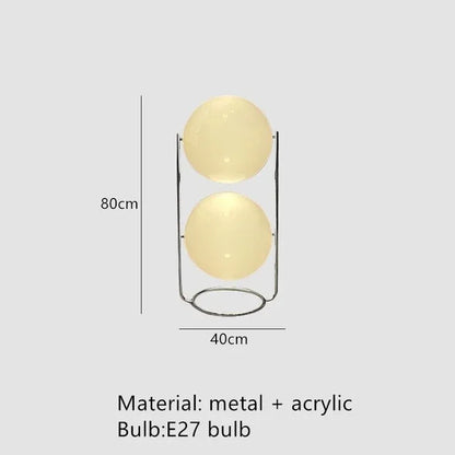 Garrault  Delord Floor Lamp Chrome Metal White Acrylic Ball Floor Light Living Room Hotel Room Sofa  Decoration Lamp
