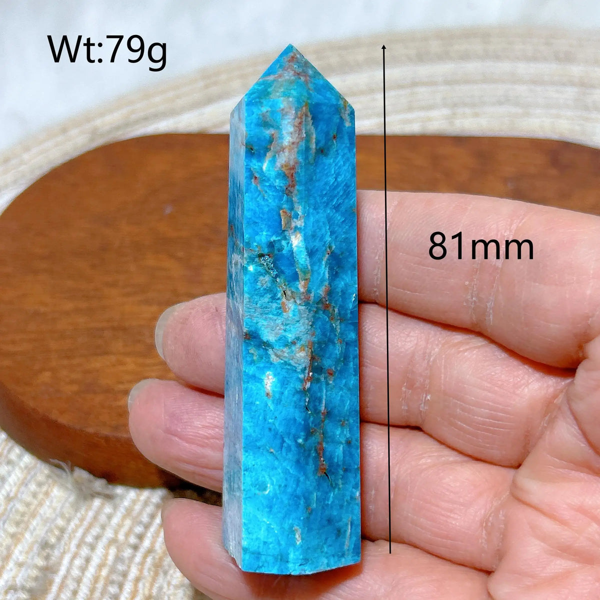 Natural Crystal Blue Flashy Apatite Tower Healing Gemstones High Quality Mineral Reiki Ornament Home Decorations Gift