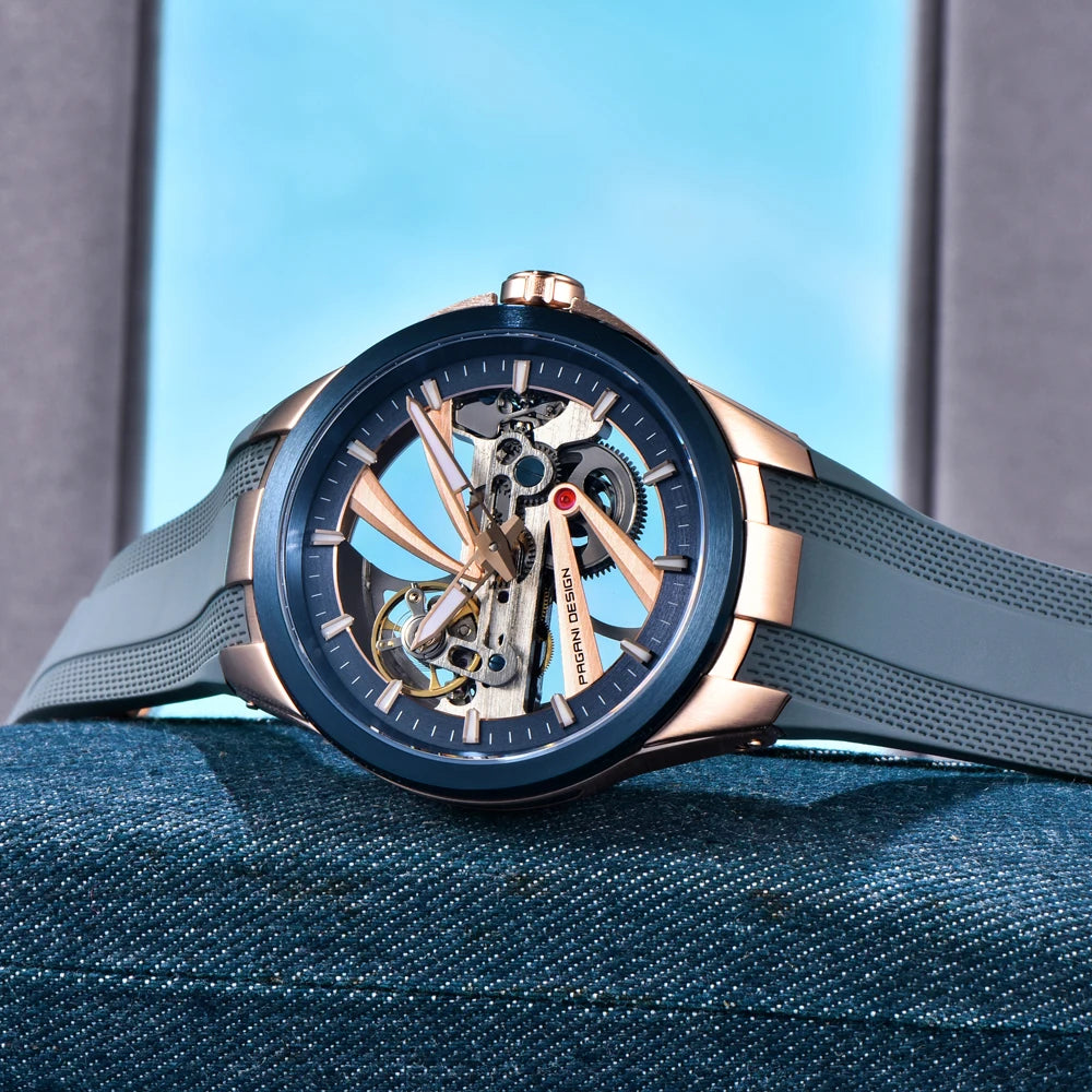 PAGANI DESIGN Hollow Men's Watches 2026 Luxury Tourbillon Mechanical Automatic Watch Men AR Sapphire Waterproof Luminous Clock