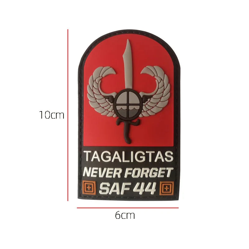 3D PVC Military Tactical Embroidery Patches Backpack Emblem Applique with Hook Outdoors Morale Armband Badges Clothes Stickers