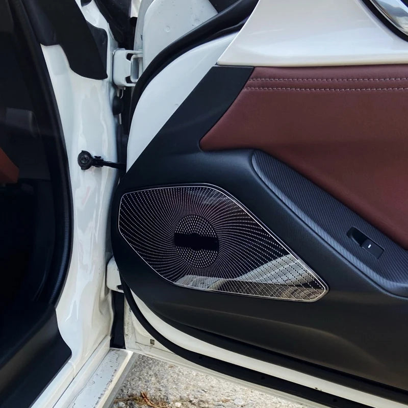 For Mazda MX-5 MX 5 RF MX5 ND 2016-2022 Car Accessories Front Column Roof Horn Hood Speaker Cover Sound Decorative Frame Sequins