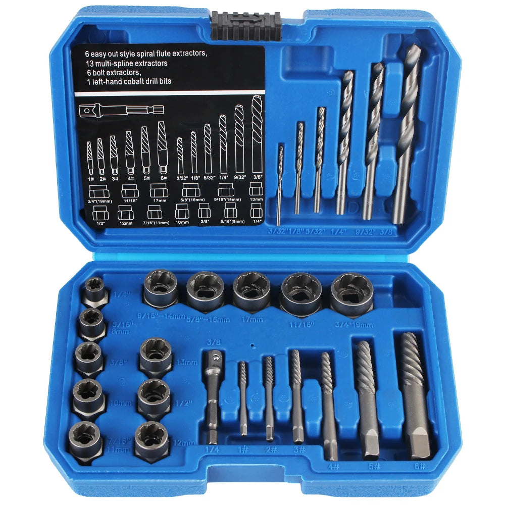 Bolt Nut Removal Socket Tool Bolt Nut Remover Accessory Nut Extractor Car Repair Tool Damaged Screw Extractor Hand Tools Kit