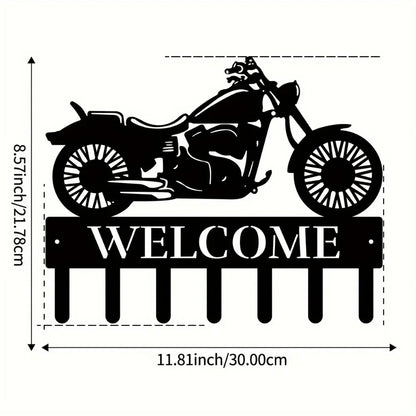 Black Racing Car Metal Wall Art Key Holder, Waterproof Rustproof Heavy Duty for Home Garage Decor Gift