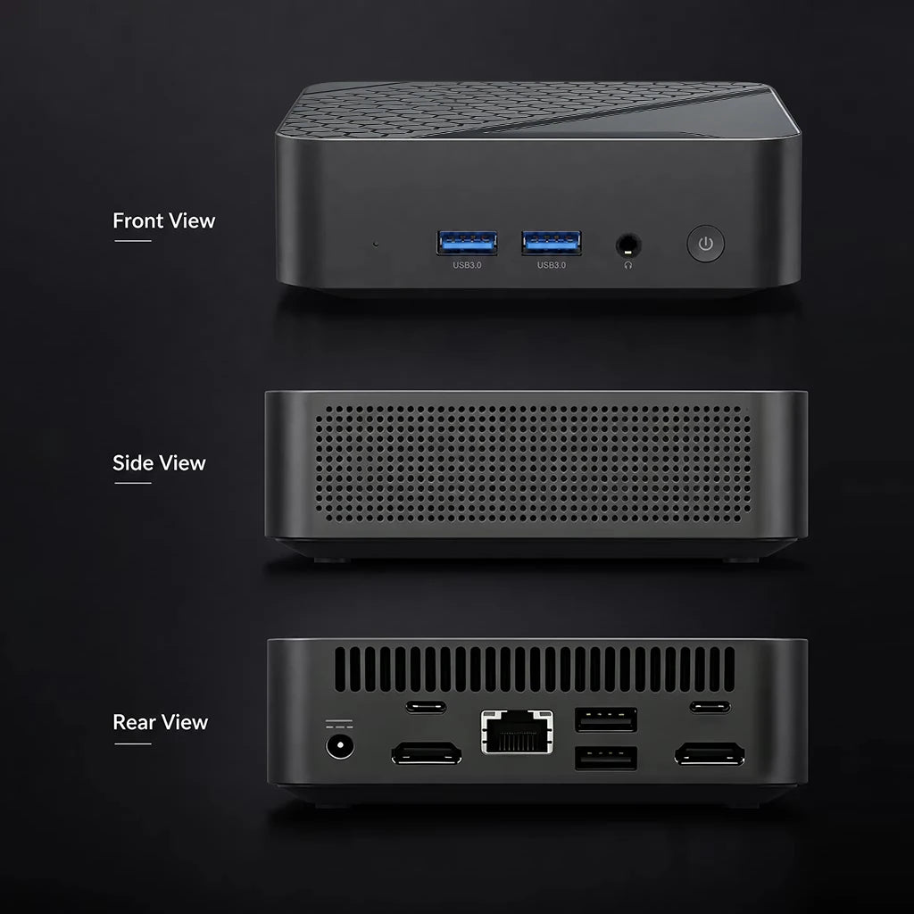 2026 Intel N150 Portable Mini PC 16GB DDR4 M.2 NVMe SSD 512GB WiFi6 BT5.2 Silent Cooling Triple 4K Office Home Desktop Pro