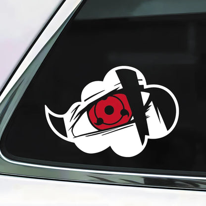 Sharingan under the Akatsuki auspicious clouds decal，for anime fans,creative&fashion decal with high quality!