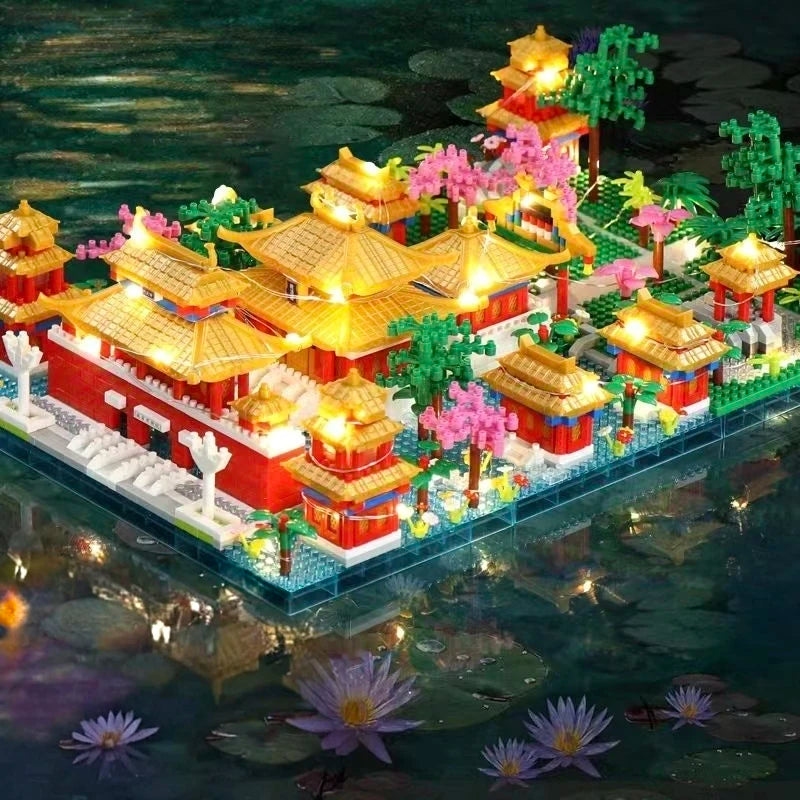 1466 Pieces Forbidden City Garden Building Blocks Set - Abs Building Toys, Chinese Architectural Models, Historical Landmarks and