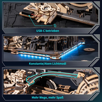 Robotime Marble Track Connecting Component Kit for Marble Night City and Marble Spaceport Marble Run Link Pack for Adult