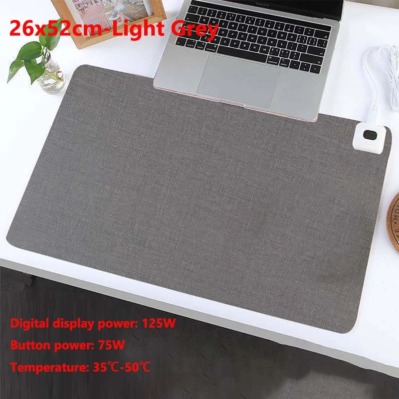 Intelligent Electric Heating Mouse Pad Winter Hand Warmer Computer Desk Heated Mat Office Desk Warming Pad Keyboard Table Mat