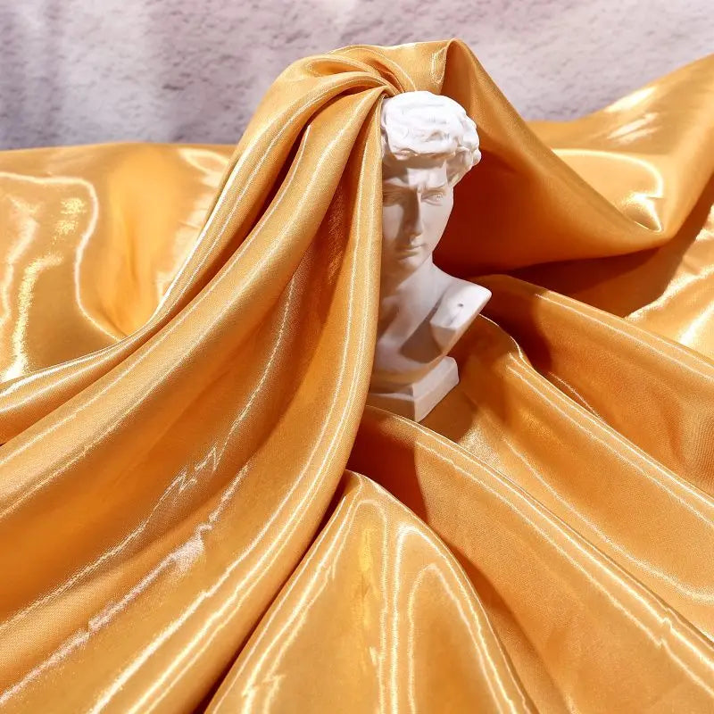 Liquid Water Light Reflective Fabric Per Meter for Clothes Wedding Dresses DIY Sewing Fashion Plain Silky Smooth Cloth Pink Blue