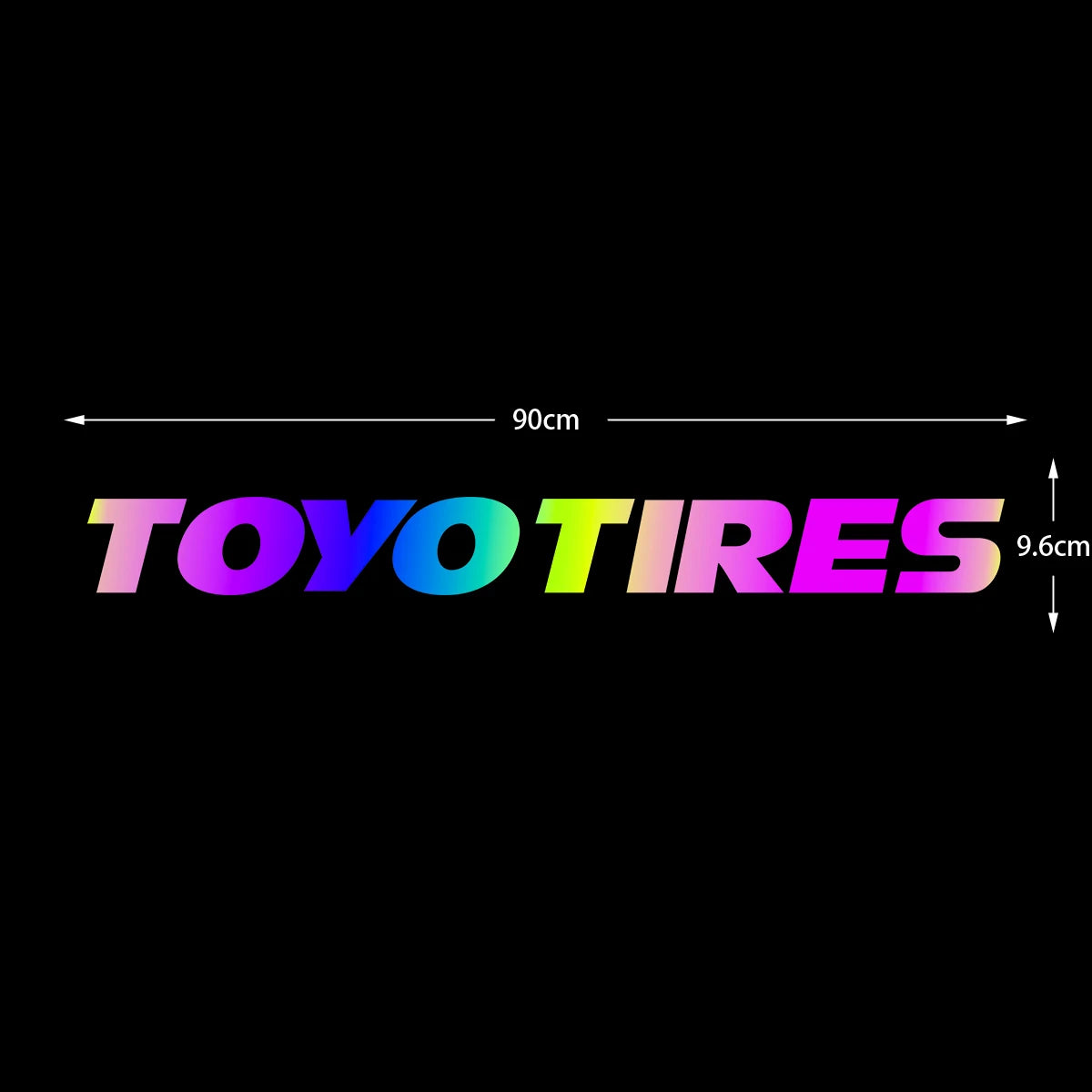 Car Sticker Toyo Tires Logo Windscreen Rear Windshield Hollow Letters Reflective Decals Bumper Door Helmet Modified Accessories