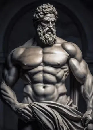 Zeus Sculpture Poster Black and White Greek God Abstract Prints Greek Mythology Canvas Painting Home Living Room Wall Decoration