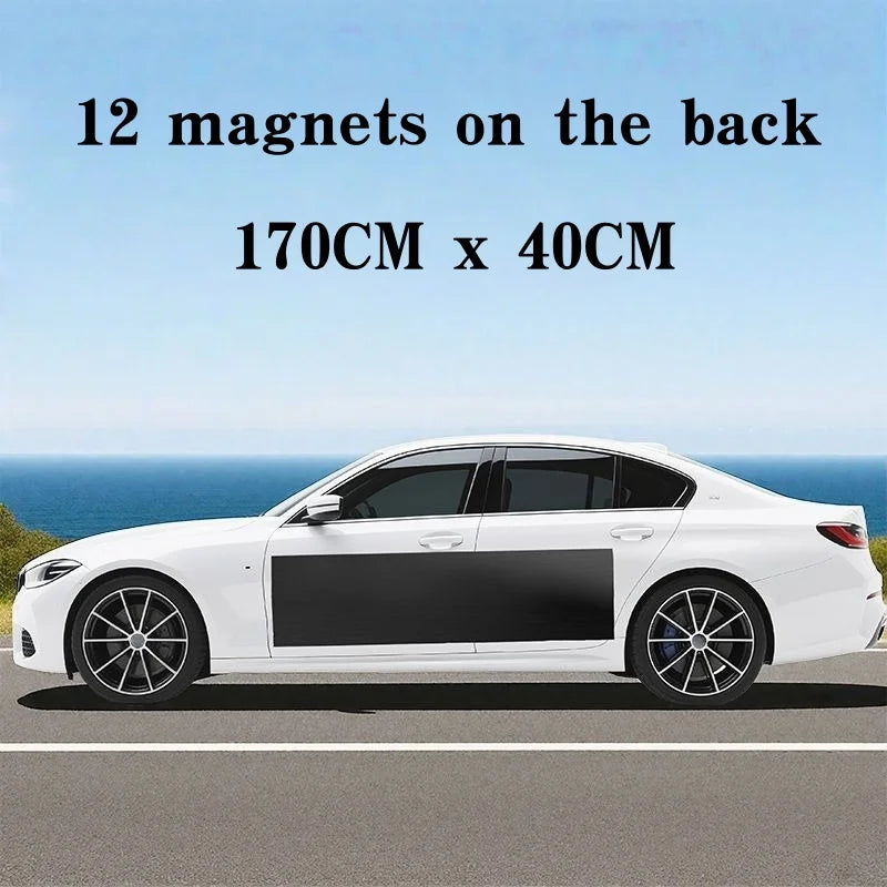 Adhesive-Free/Magnetic Car Body Anti-Scratch Protector Black Auto Door Side Edge Guard Decorative Protection Pad Stickers