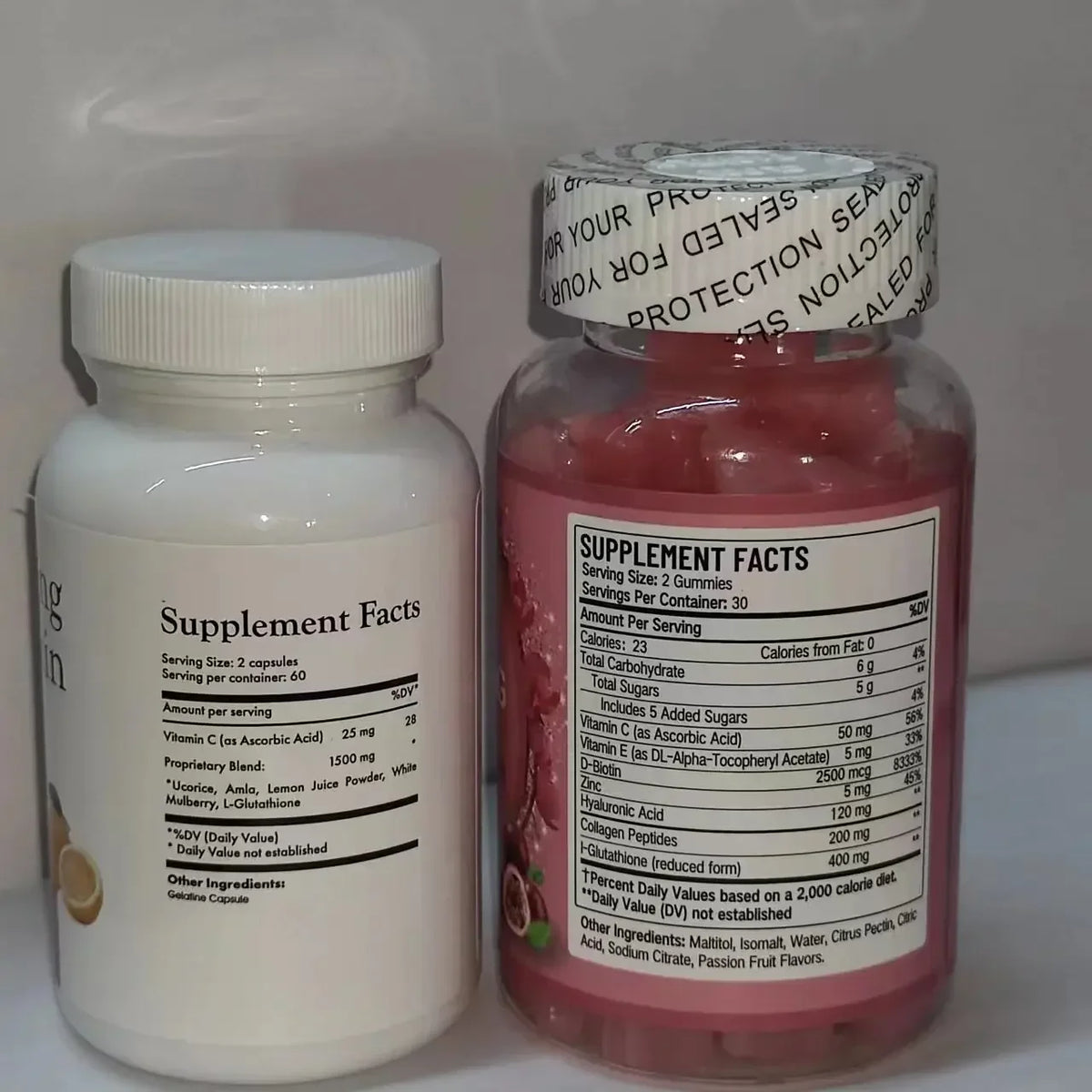 1 Set Skin Gummies Glutathione+ 5000mg Glutathione Beautifying Brightening Capsule
