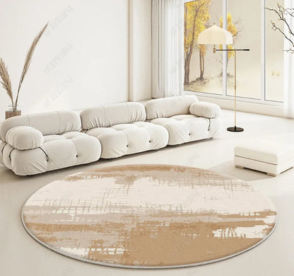 Modern Abstraction Carpets for Living Room Nordic Bedroom Decor Round Carpet Large Area Chair Floor Mat Home Study Non-slip Rug