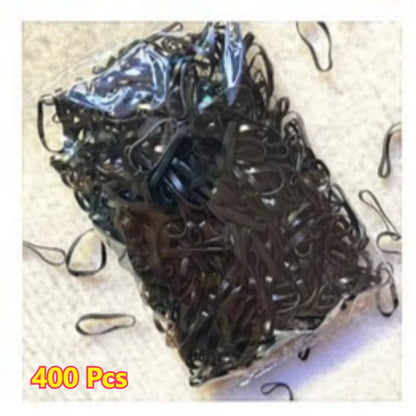 100pcs of Coffee Brown Elastic Hair Ties - Disposable High-Elasticity Ponytail Holders for Women And Girls.