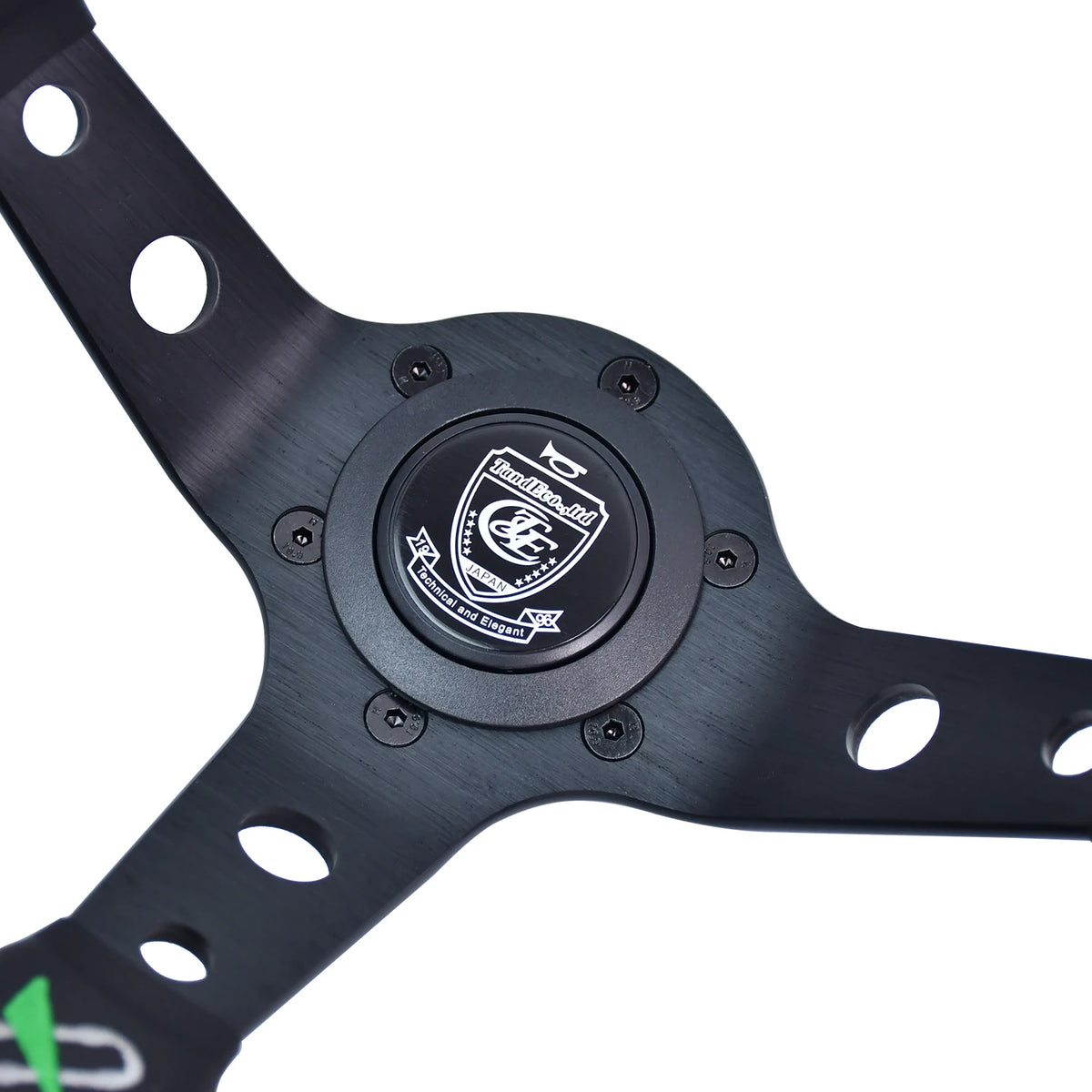 Vertex Sports Steering Wheel Leather Aluminum Alloy Embroidery Racing Modified Auto Parts Universal Car Steering Wheel