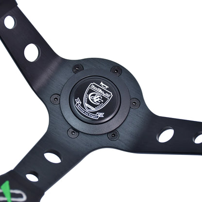 Vertex Sports Steering Wheel Leather Aluminum Alloy Embroidery Racing Modified Auto Parts Universal Car Steering Wheel