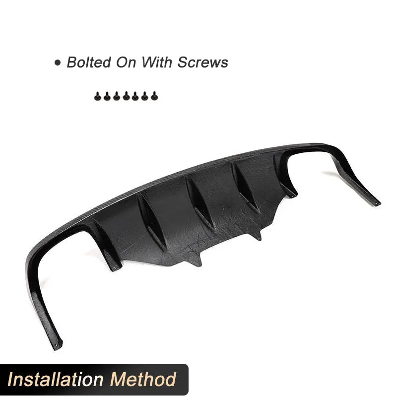 Carbon Fiber Rear Bumper Diffuser Lip Spoiler for Porsche Macan Turbo GTS Sport 2014-2020 Car Racing Rear Apron Lip Body Kit