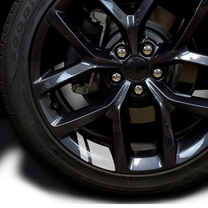 6PCS Reflective Car Wheel Decal Sticker Pressure Adhesive Auto Red Accessories Car Stickers Wheel Hub Decals