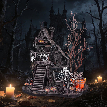 Piececool 3D Puzzles for Adult Shadowvale Manor Puzzles 3D Metal Model Kit Building Blocks for Halloween Decoration Best Gift