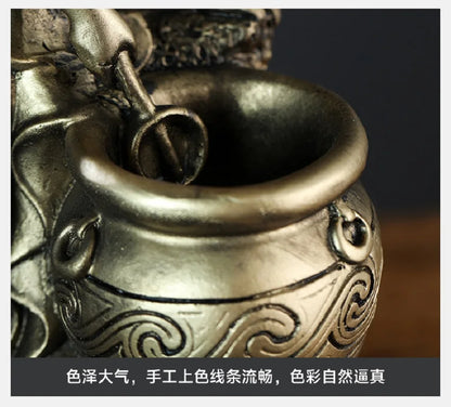 New Desktop Decoration Resin Crafts European Retro Imitation Copper Ornaments Sexy Maiden Figurine Resin Figure Sculpture Greek