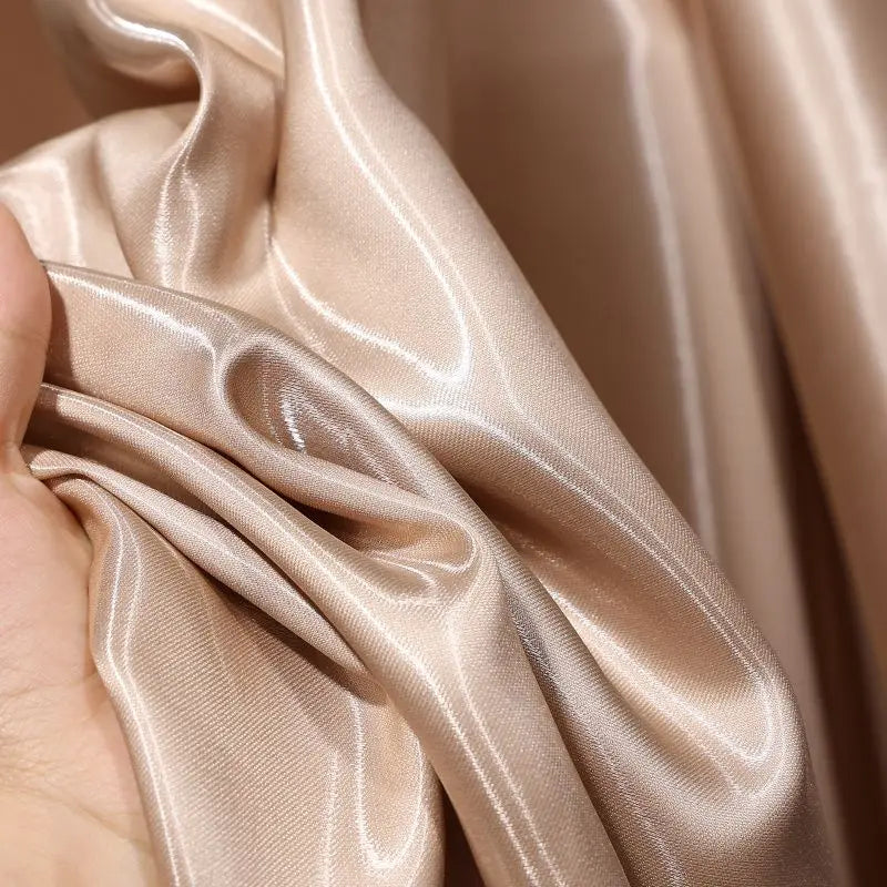 Liquid Water Light Reflective Fabric Per Meter for Clothes Wedding Dresses DIY Sewing Fashion Plain Silky Smooth Cloth Pink Blue