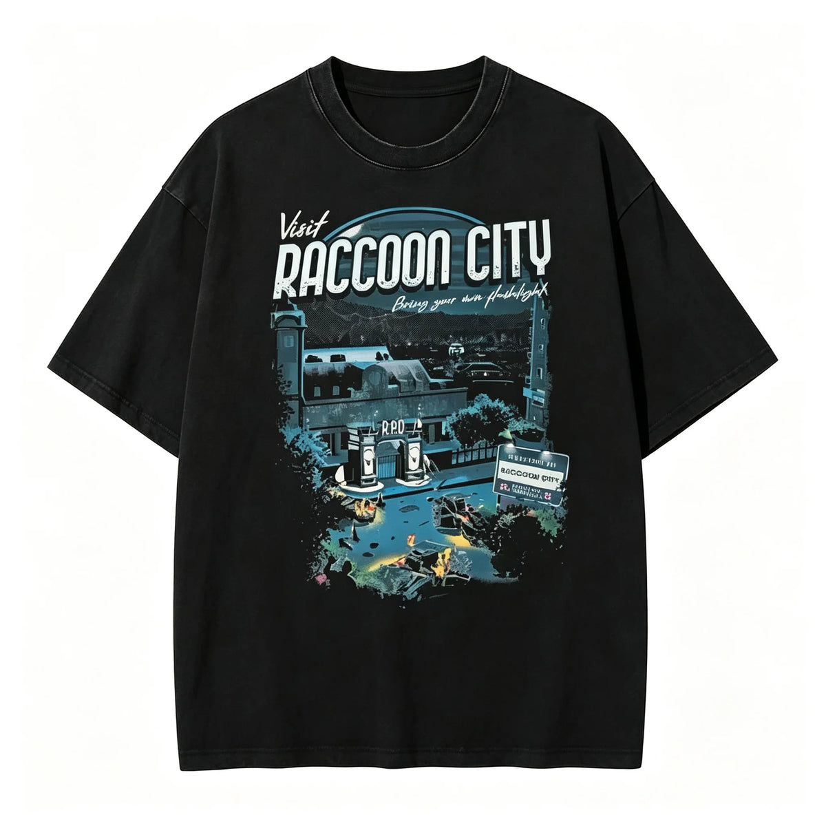 Resident Evil Village Women Dimirescu Retro Manga Poster Unisex T-shirt Black Cotton Short Sleeved T-shirt Gaming Enthusiast Top