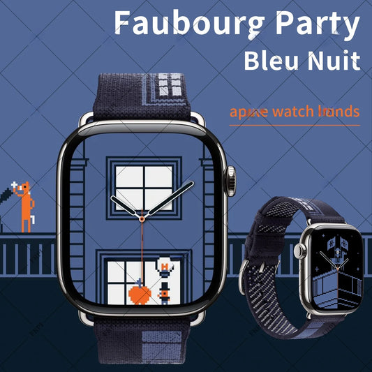 Faubourg Party for Apple Watch Bands 44mm 40mm 49mm 45mm 41mm 46mm Silicone Bracelet iWatch Series 11 10 9 8 7 SE Ultra 3 Strap