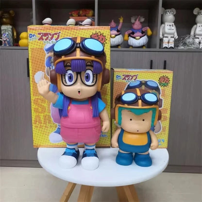 20cm Arale Dr Slump Special Edition Cartoon Stupid Superman Little Child Kawaii Statue Anime Figure Doll Decoration Kid Toy Gift