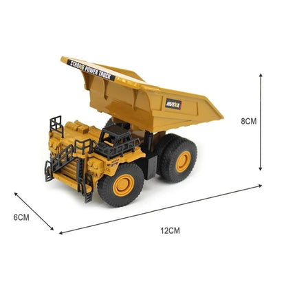 HUINA 1:40 1:50 1:60 Diecast Dump Truck Car Model Alloy Simulation Vehicle Articulated Backhoe Loader Toys for Boys Collectables