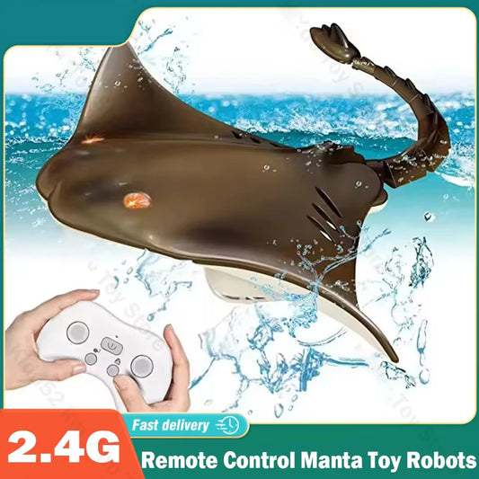 Remote Control Shark Toy Robots RC Animals Manta 2.4G Electric Sharks Children Kids Toys for Boys Swimming Pool Water Boat Ship