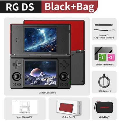 Anbernic RG DS Flip Handheld Game Console 4" IPS Dual Screen Android/Linux Dual OS 4000mAh Video Games RixelHK Wifi Streaming AI