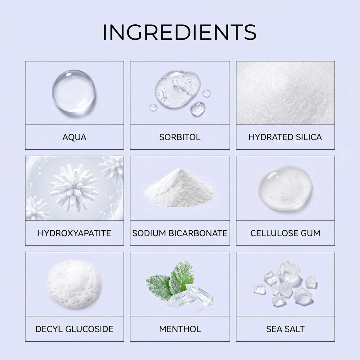 Baking Soda & Sea Salt Toothpaste, Deep Cleansing, Teeth Whitening, Fresh Breath Oral Care Toothpaste 100g