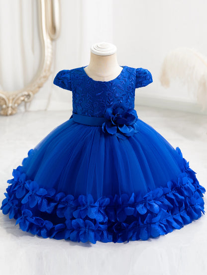 Girls' performance dress three-dimensional lace princess dress Festival fluffy skirt gauze dress dress dress dress flower girl d